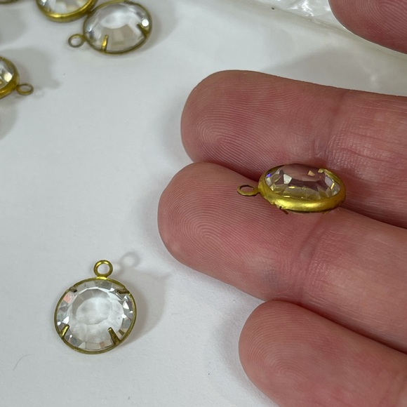 Vintage Swarovski 11mm Crystal Channel Charms - Picture 7 of 10